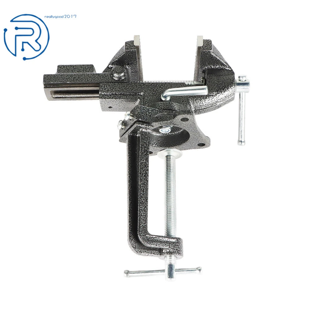 Bench Vise for Heavy Duty Use with Swivel Base (3.3 Inch)