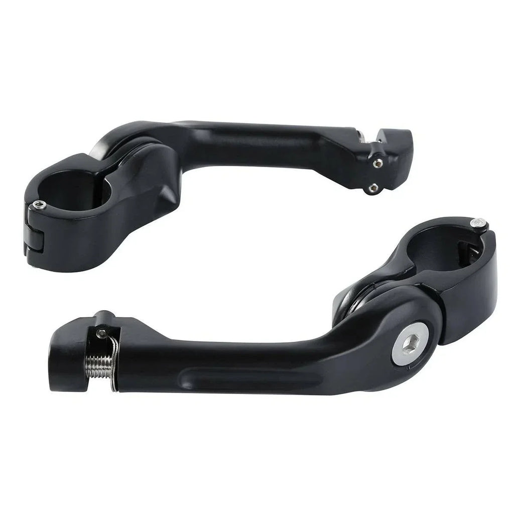 32mm Matte Adjustable Highway Long Angled Foot Pegs for Harley Touring (2009-2023)