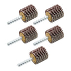 Set of 5 Flap Wheels for Aluminum Oxide Shank (1" x 1" x 1/4")