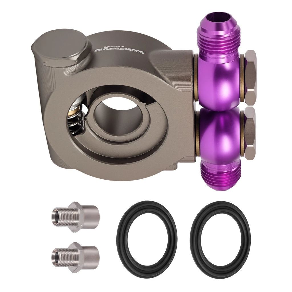 AN10 Oil Filter Sandwich Mount M20x1.5 3/4-16 for Temperature Control