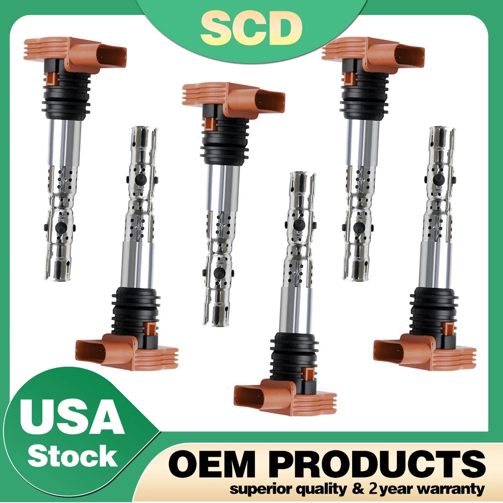 6X Ignition Coils for Audi A4/A4 Quattro, A6/A6 Quattro (2002–2005) UF483