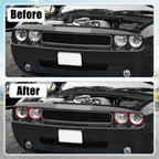 Set of 4 Red Headlight Cover Trim Rings for Dodge Challenger (2015–2021)