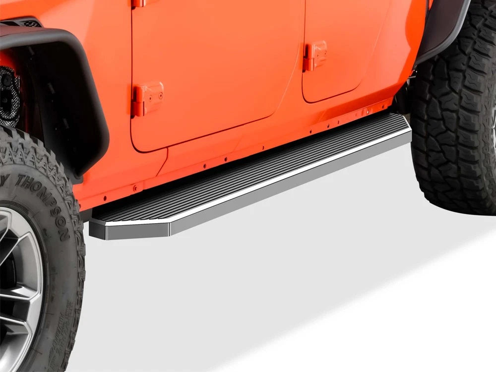 Set of 2 Polished 6" Side Step Bars for Jeep Gladiator (2020–2026)