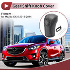 1 Pc Gear Shift Knob Cover for Mazda CX-5 (2013–2014) Black Faux Leather