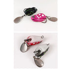 Set of 5 Soft Frog Casting Lures with Double Hooks for Bass Angling