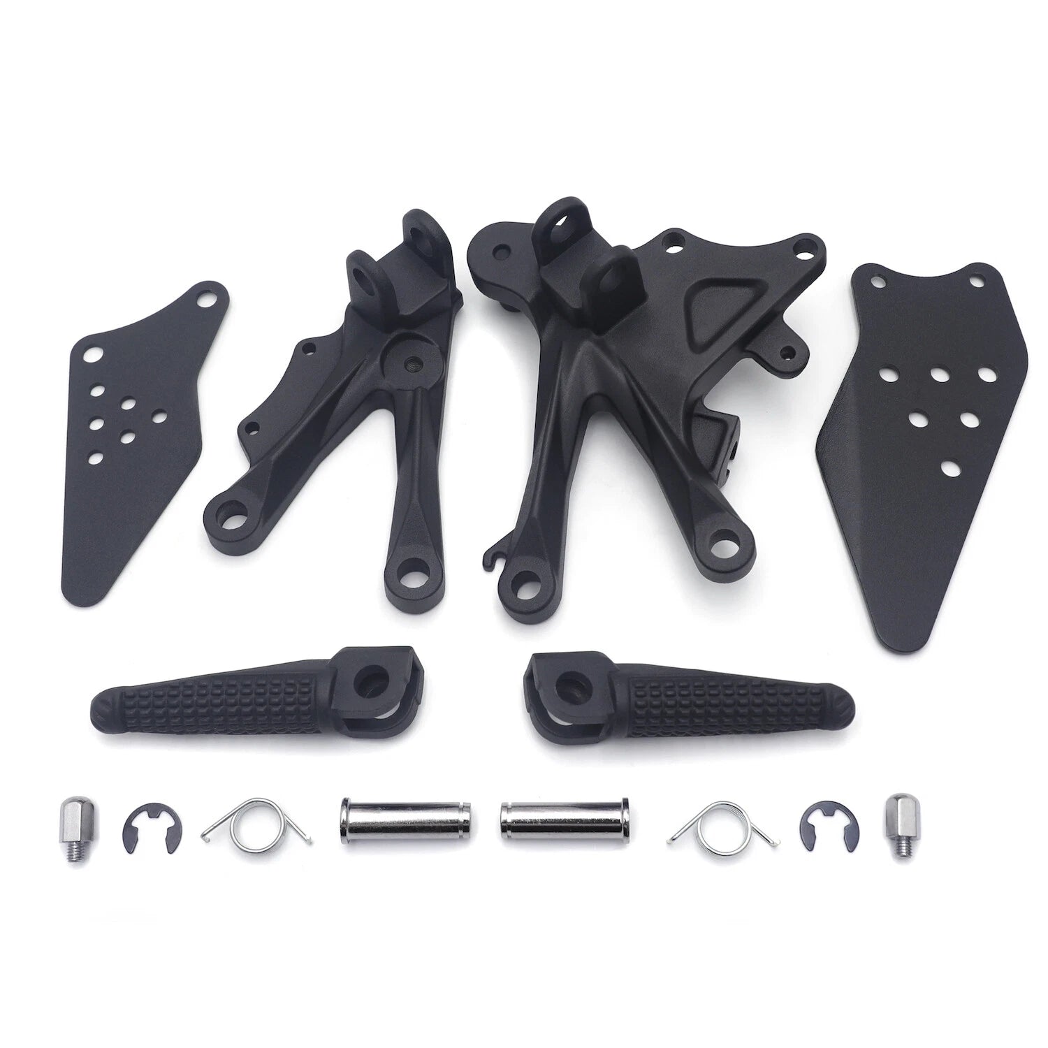 Front Footrest Peg Brackets for Kawasaki ZX10R (2006–2010) - Black