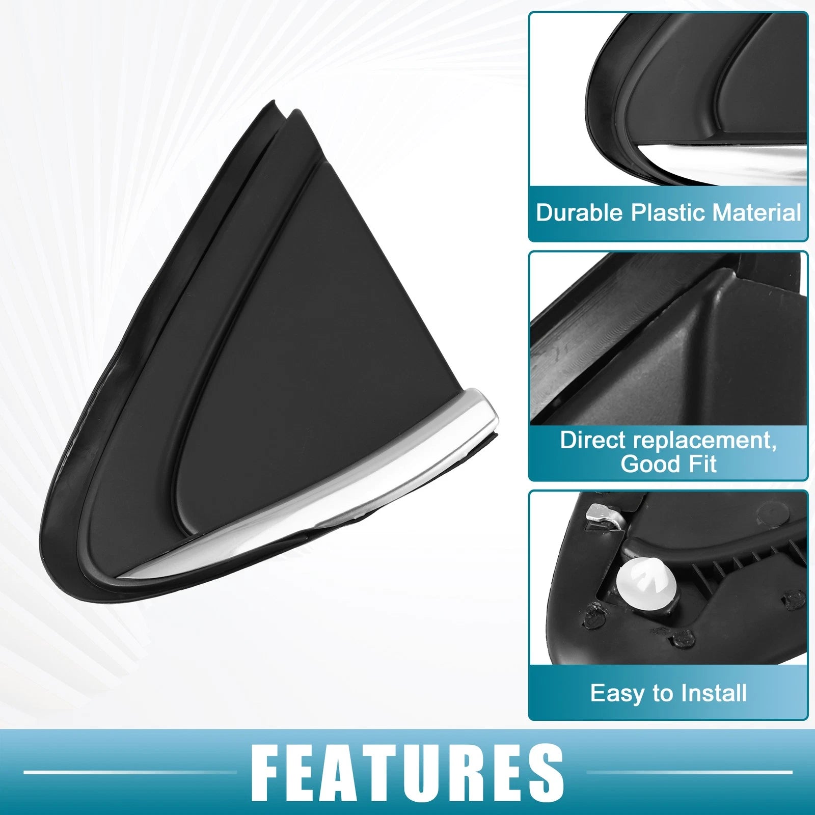 1 Pair Mirror Corner Fender Triangle Cover No. 84106815/84106816 for Chevrolet 