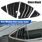 Gloss Black Rear Window Vent Louver Cover for Toyota Camry (2025–2025)