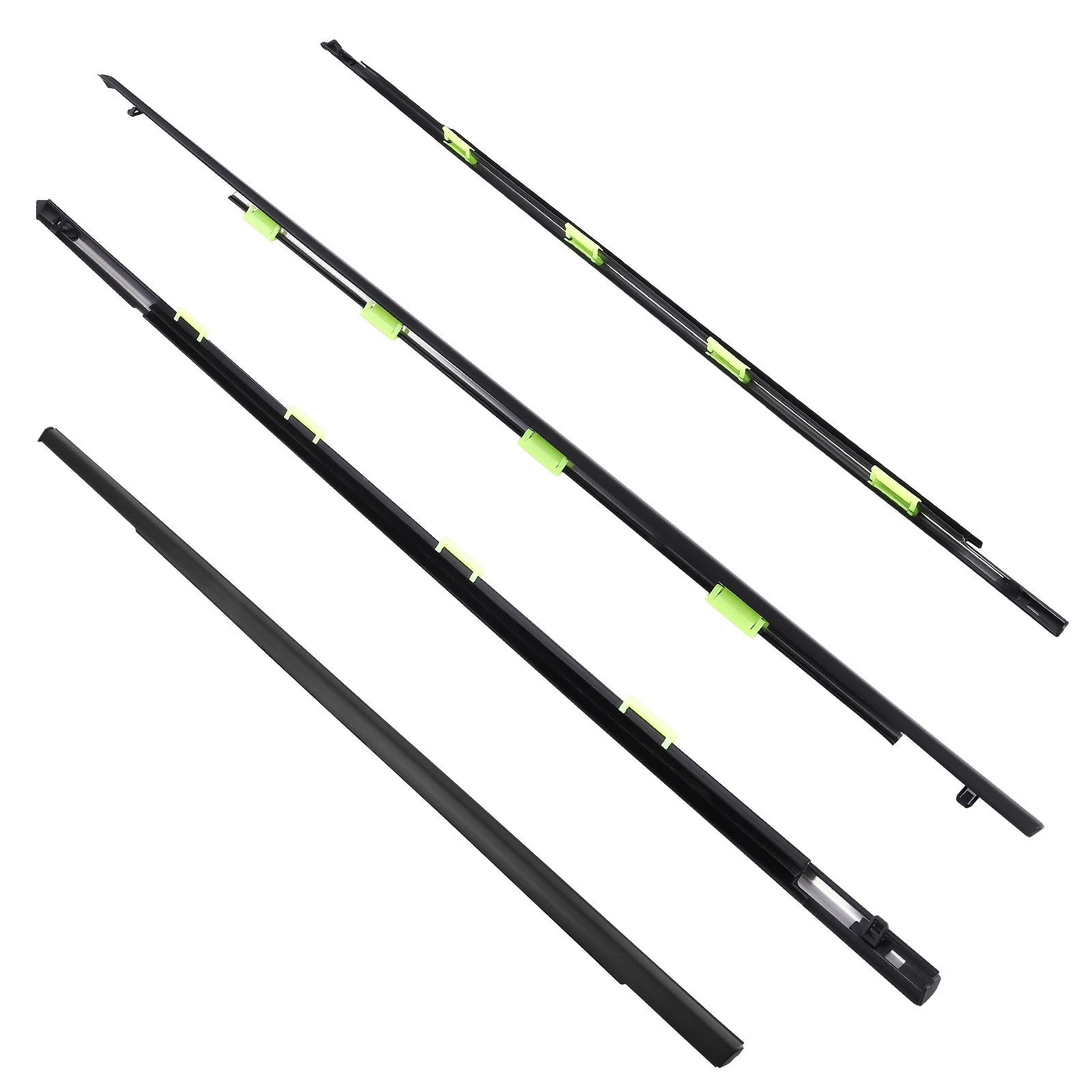 Set of 4 Window Trim Glass Door Belt Rubber for Honda Civic DX (1996–2000)