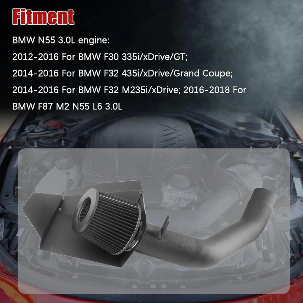 Performance Intake for BMW 335i (2012–2015), 435i (2014–2016), M235i, M2 N55 3.0L Turbo