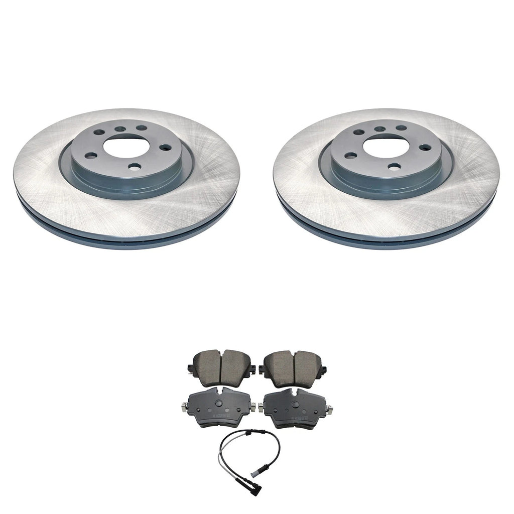 DuraGo Front Rotors & Akebono EURO Ceramic Brake Pads Kit for BMW F48 U11 (2016–2022)