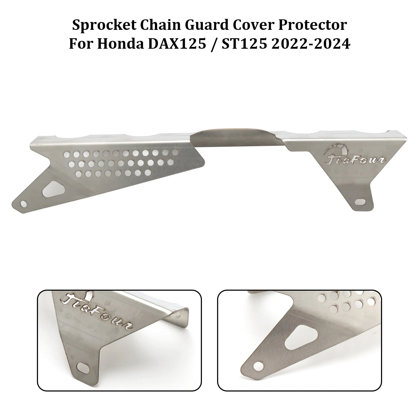 Sprocket Chain Guard Cover Protector for Honda DAX 125 ST125 (2022–2024) Silver T9