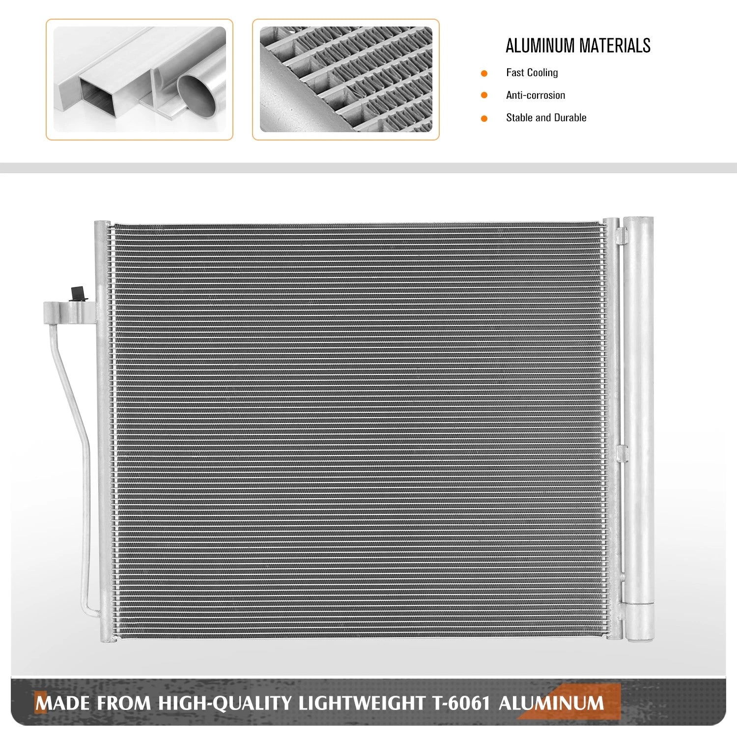 A/C Condenser for BMW 750i 750Li 760Li (2009–2015) Aluminum Core