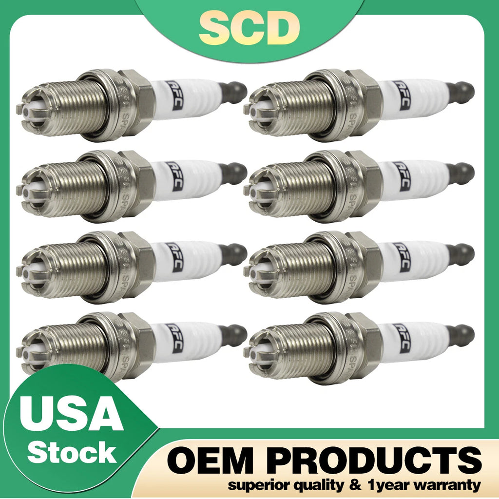 Set of 8 Laser Platinum Spark Plugs for Audi Mini BMW (12120037607, BKR6EQUP)