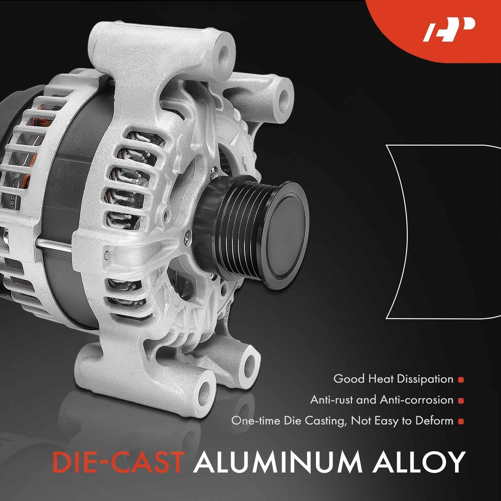 Alternator for Jeep Wrangler Gladiator (2020–2023) 240A 12V CCW