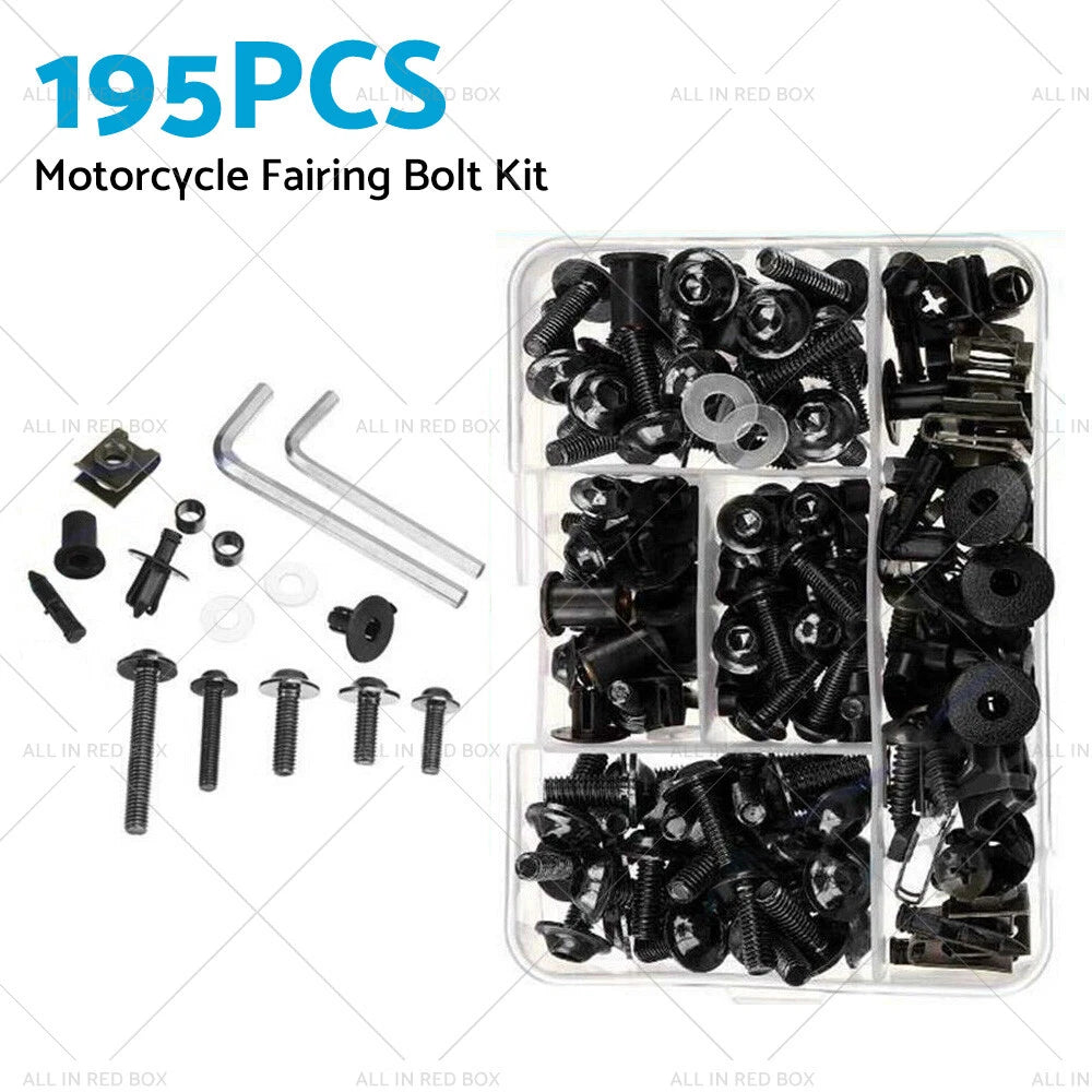 195PCS Fairing Bolt Body Screw for Kawasaki Ducati Honda (Motorcycle)