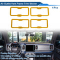 Set of 4 Air Condition Outlet Vent Trim Cover Frame for Ford Bronco (2021–2024) Yellow