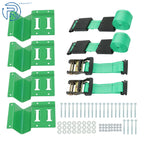 Wheel Chock Tie Down Kit for Green Car