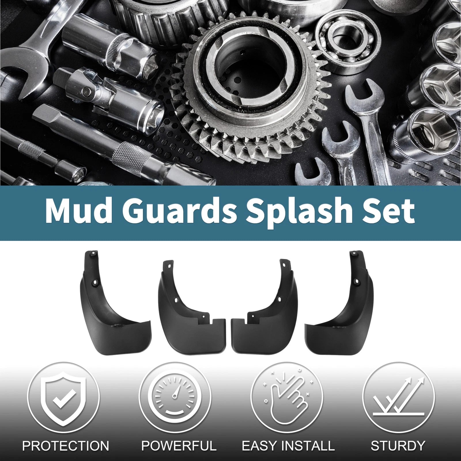 Set of 4 Mud Flaps Splash Guards for Toyota Innova (2007–2010)
