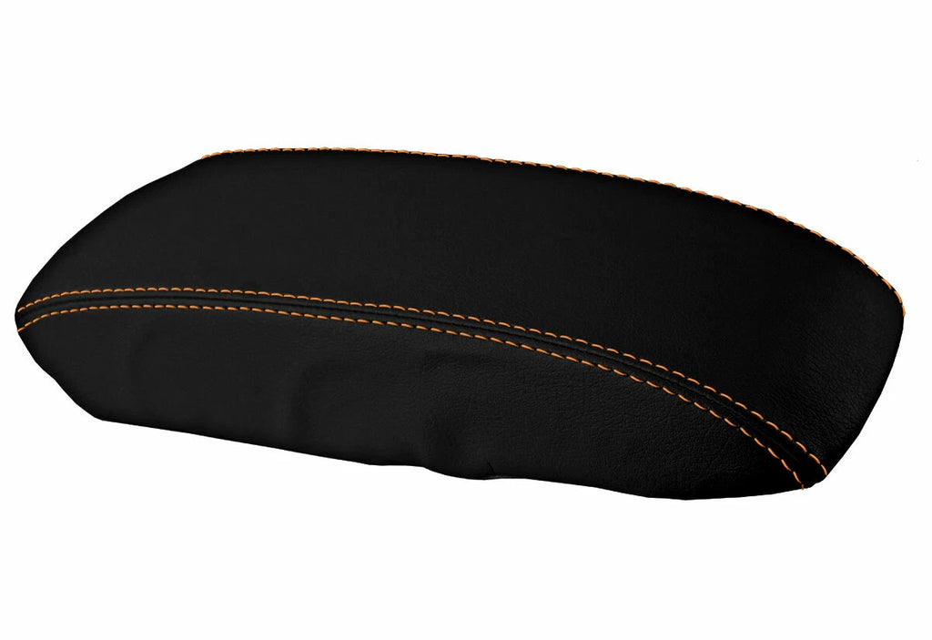 Console Lid Pull Over Cover Leather for Honda Accord (1998–2002) Orange Stitch