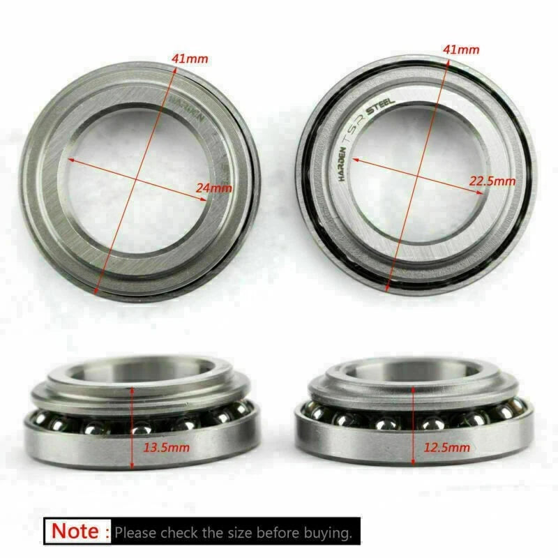 Steering Stem Bearing Seal Kit for Honda CRF50F CMX250 CB175K7 CB250 (Fits Models)