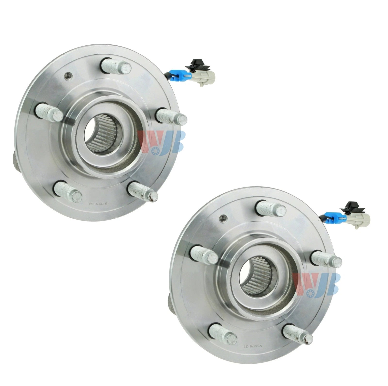 Set of 2 Front WJB Wheel Bearings & Hub Assemblies for Chevy Pontiac Suzuki