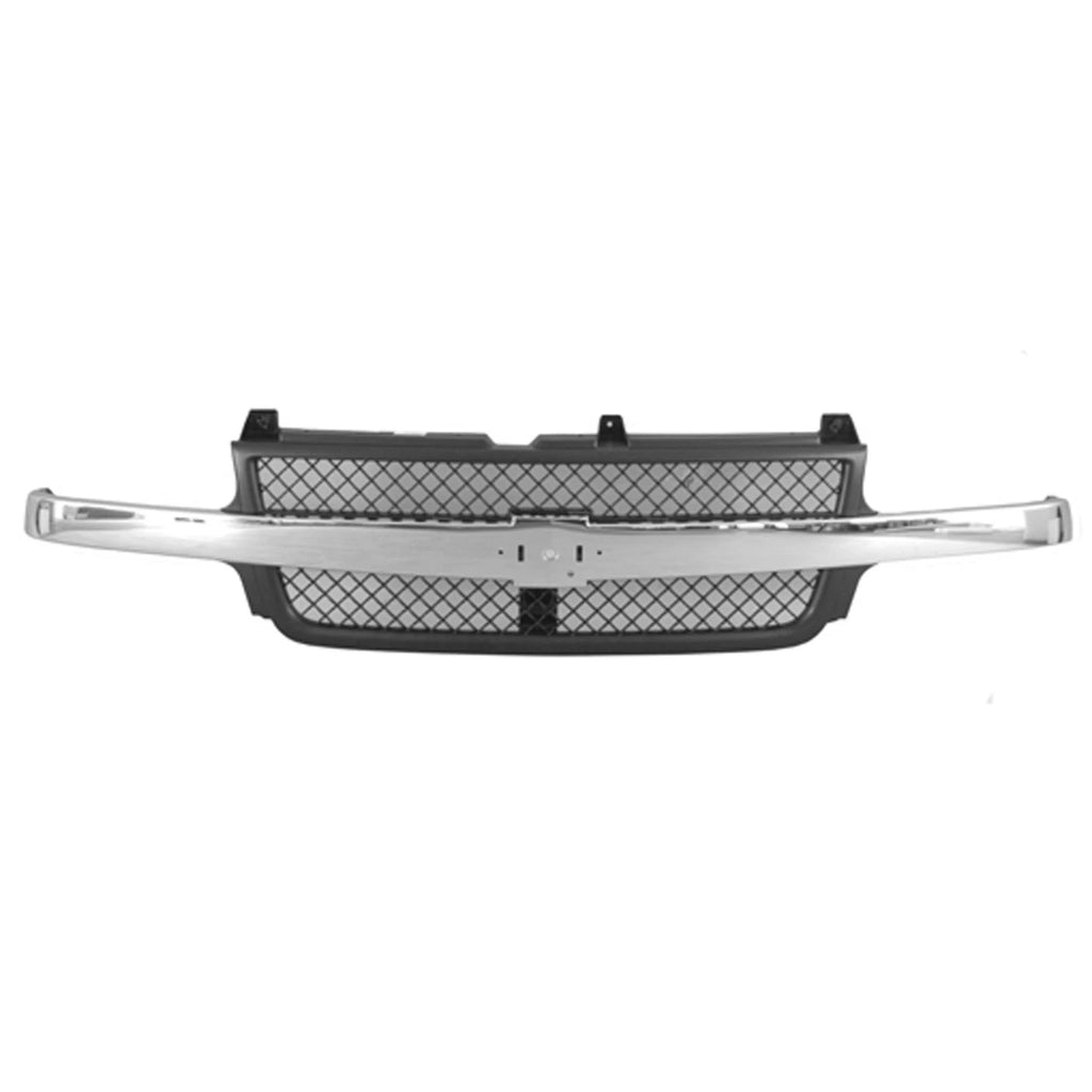 Replacement Black Chrome Plastic Front Grille (See compatibility Chart)