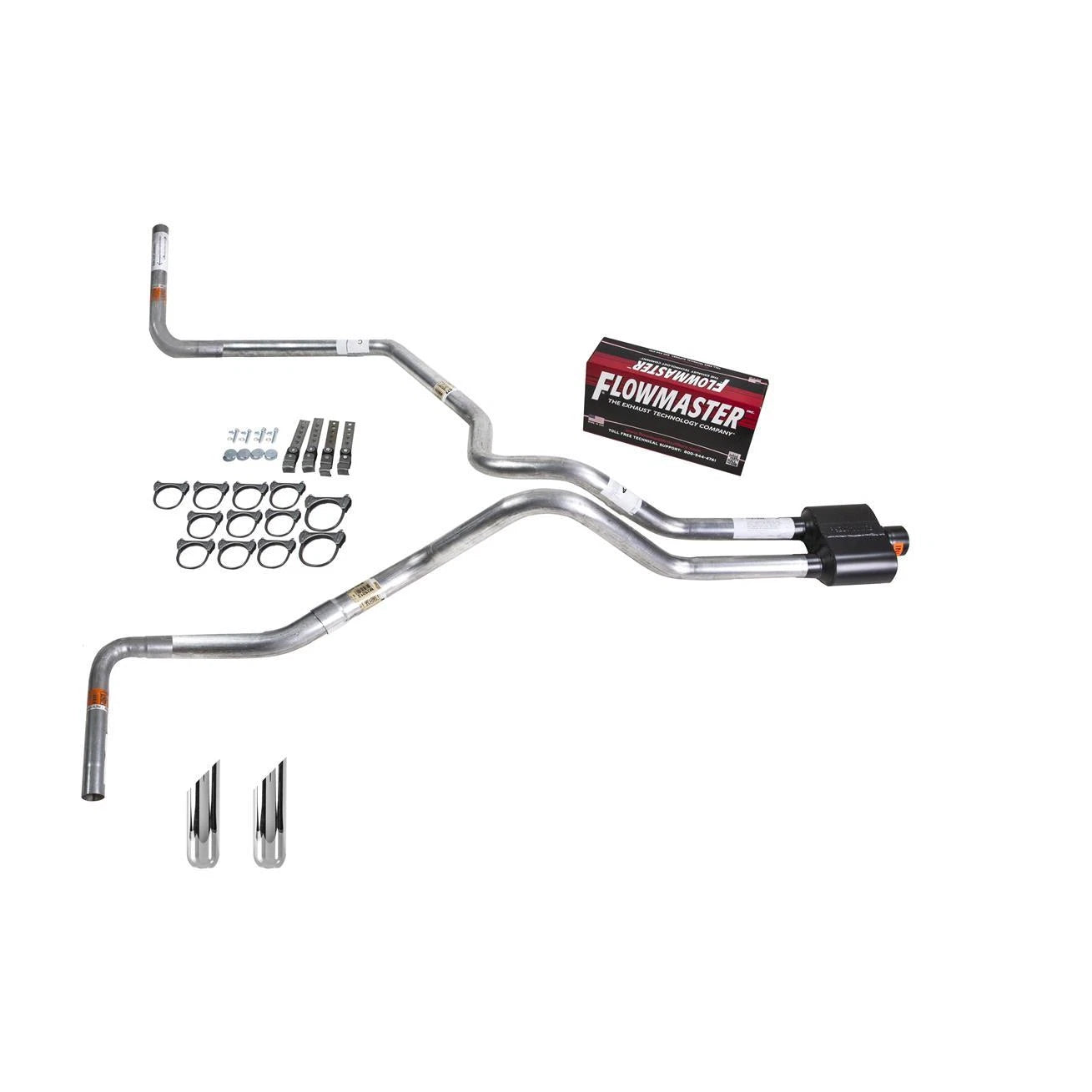 Dual Exhaust Pipe for Silverado 1500 1996–1999 (2.5" Flowmaster Super 10)