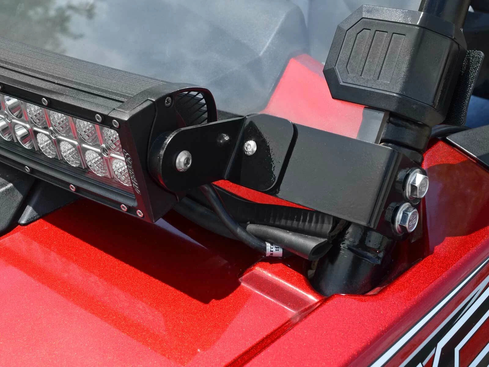 30" Flush To Hood Light Bar Mounting Bracket for Polaris RZR (2014–2023)
