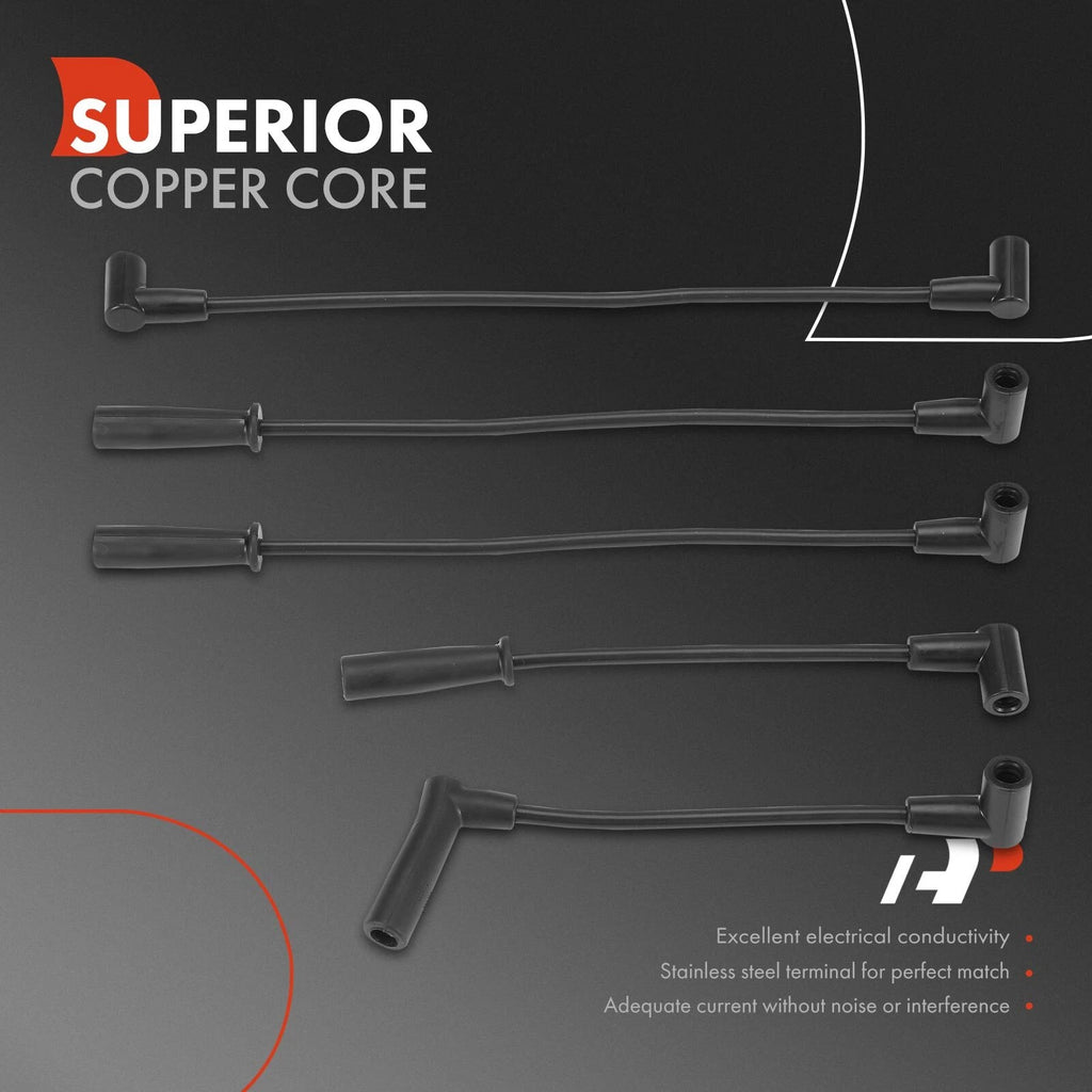 Set of 5 Spark Plug Wire Sets for Jeep Wrangler (2001–2002)