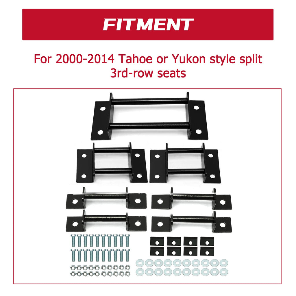 3rd Row Seat Brackets with Strikers & Bolts for Chevy Tahoe/GMC Yukon (2000–2014)