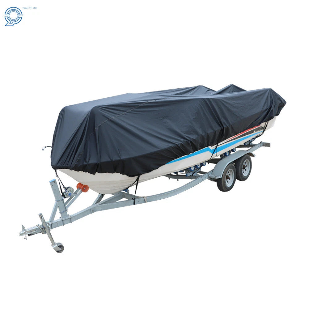 Boat Cover for V-Hull Tri-Hull 14-16FT (Trailerable, Waterproof)