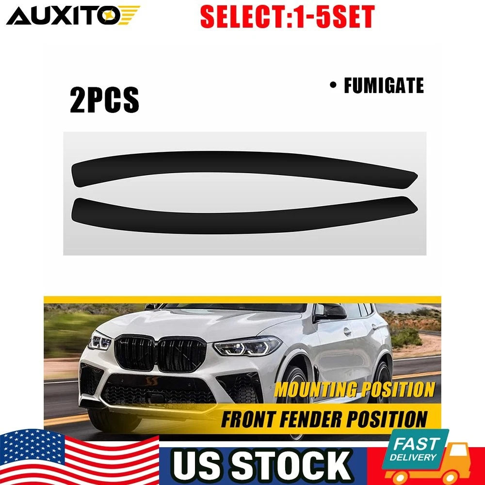 Set of 2 Smoke Tint Vinyl Decals Front Fender Side Markers for BMW X5 (2024–2026)
