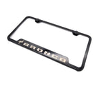Gloss Black Notched License Plate Frame for 2021–2025 Ford Bronco Script