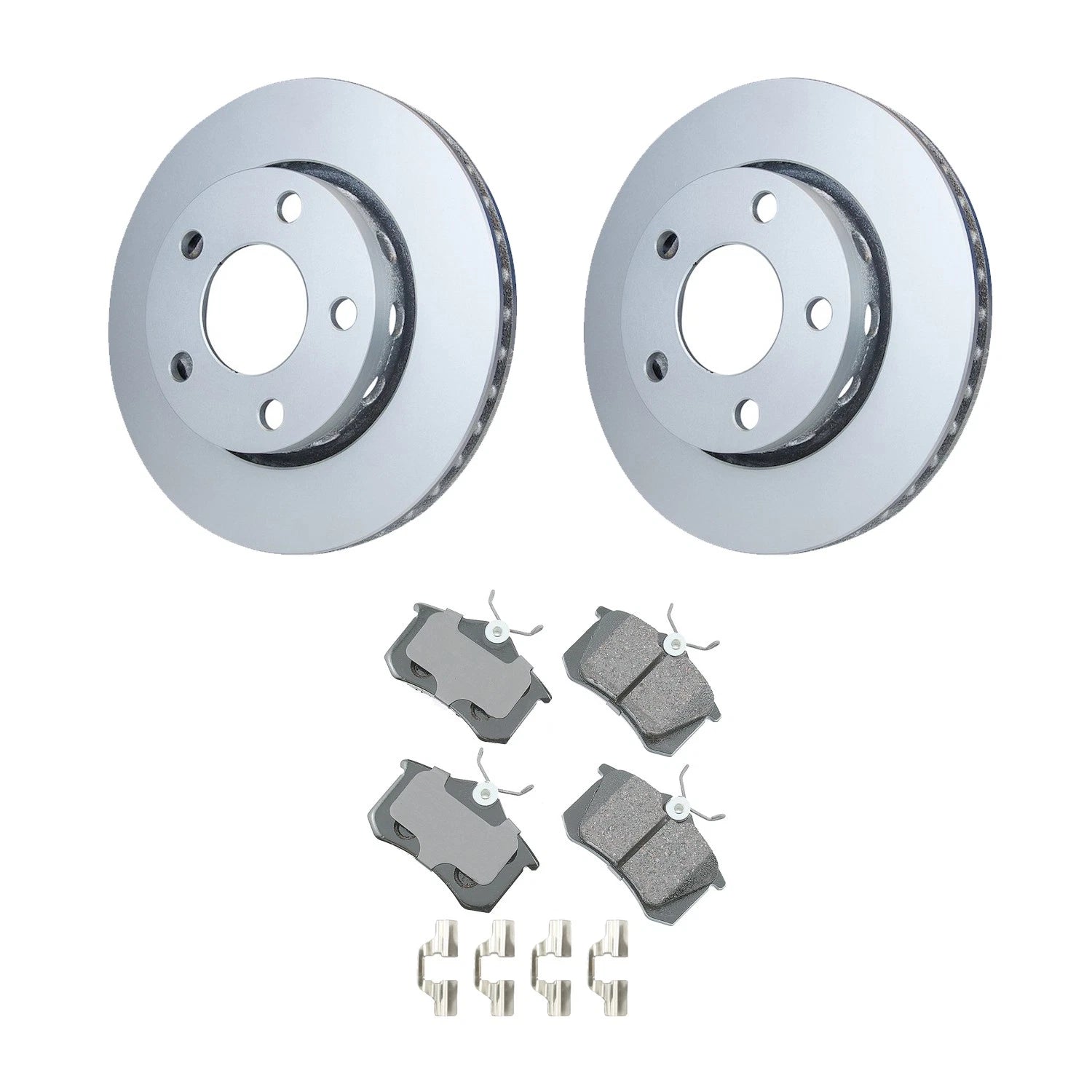 Set of 4 Hella Rear Rotors & Akebono EURO Ceramic Brake Pads for Audi S4 (2000–2002)