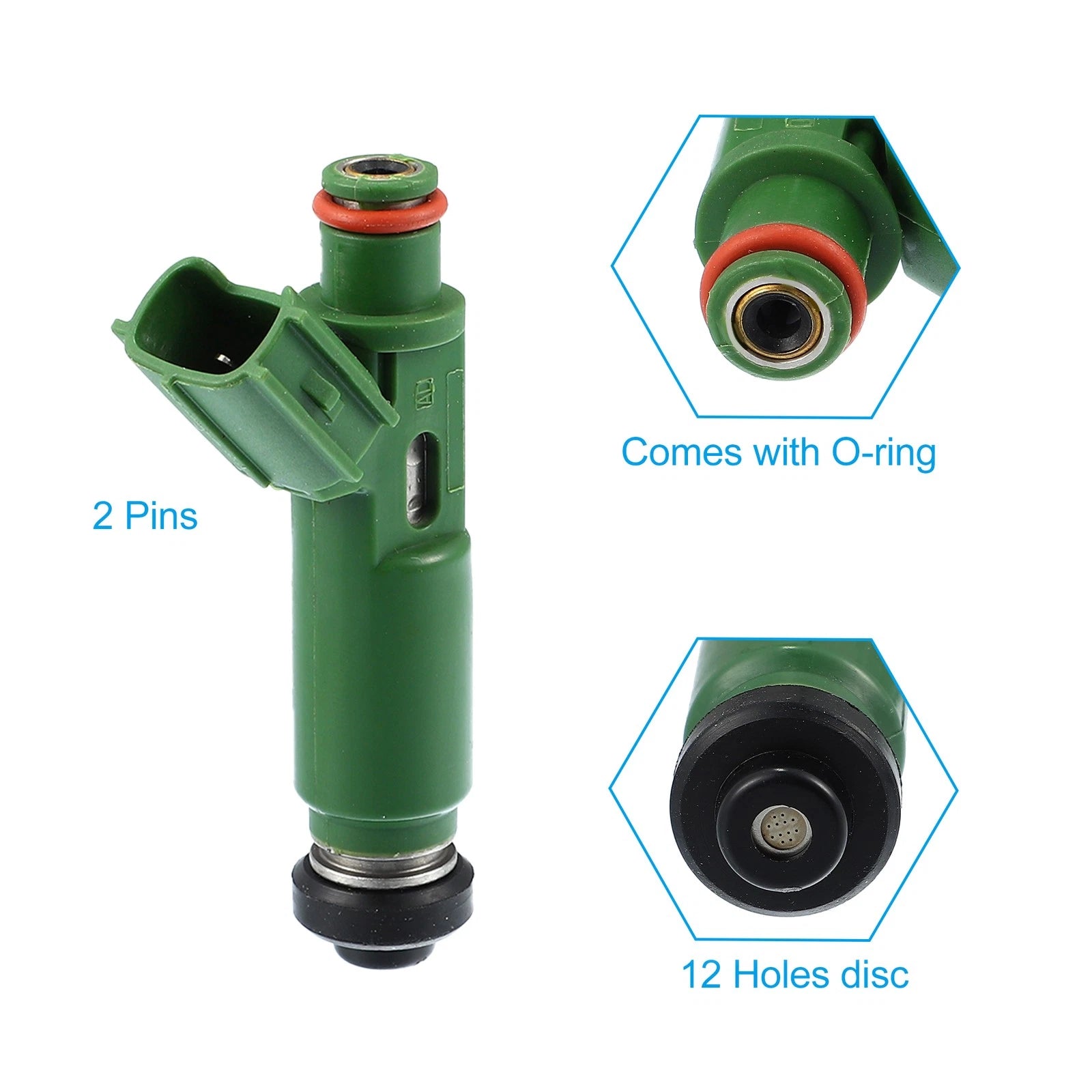 Set of 4 Fuel Injector Nozzles for Toyota Corolla 1.8L (1999–2006) 23209-22040