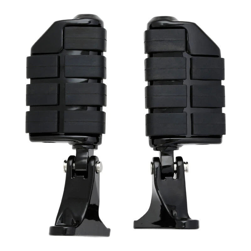 Set of 2 Black Rear Passenger Footpeg Pegs for Harley Touring (1993–2025)