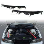 Pair ABS Black Front Upper Headlight Gaskets for BMW 5 Series E39 (1997-2003)