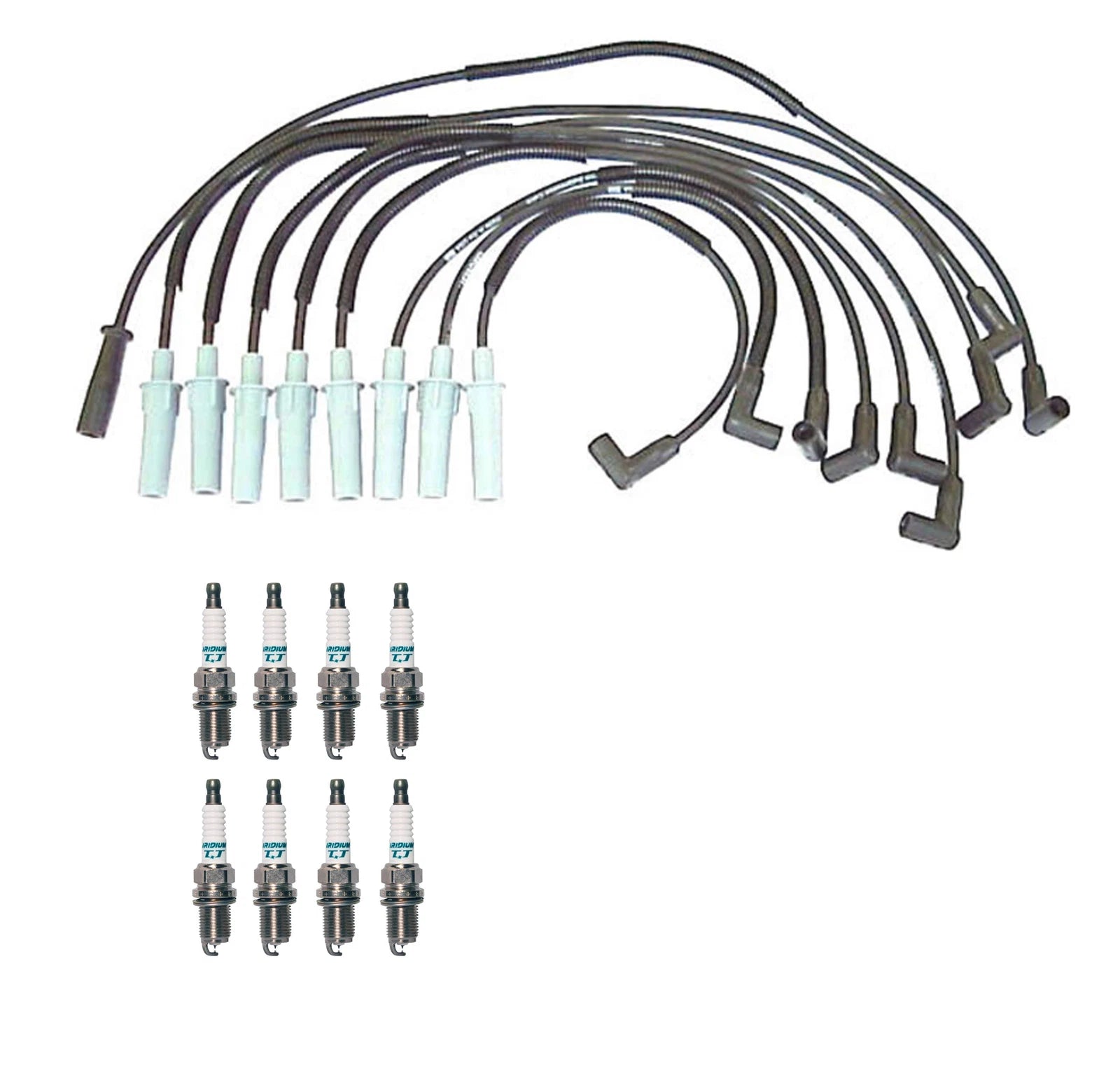Denso Wire Set & 8 Iridium TT Spark Plugs for Dodge 5.2 5.9 V8 (1994–2003)