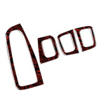 Set of 4 Fire Red Door Window Switch Panel Trim for Benz C Class (2015–2021), GLC Class (2016–2023)