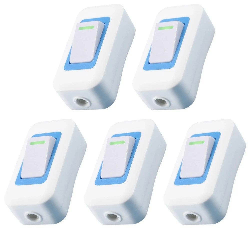 5X Small Rocker Button Switch 2500W 250V AC for Home Devices