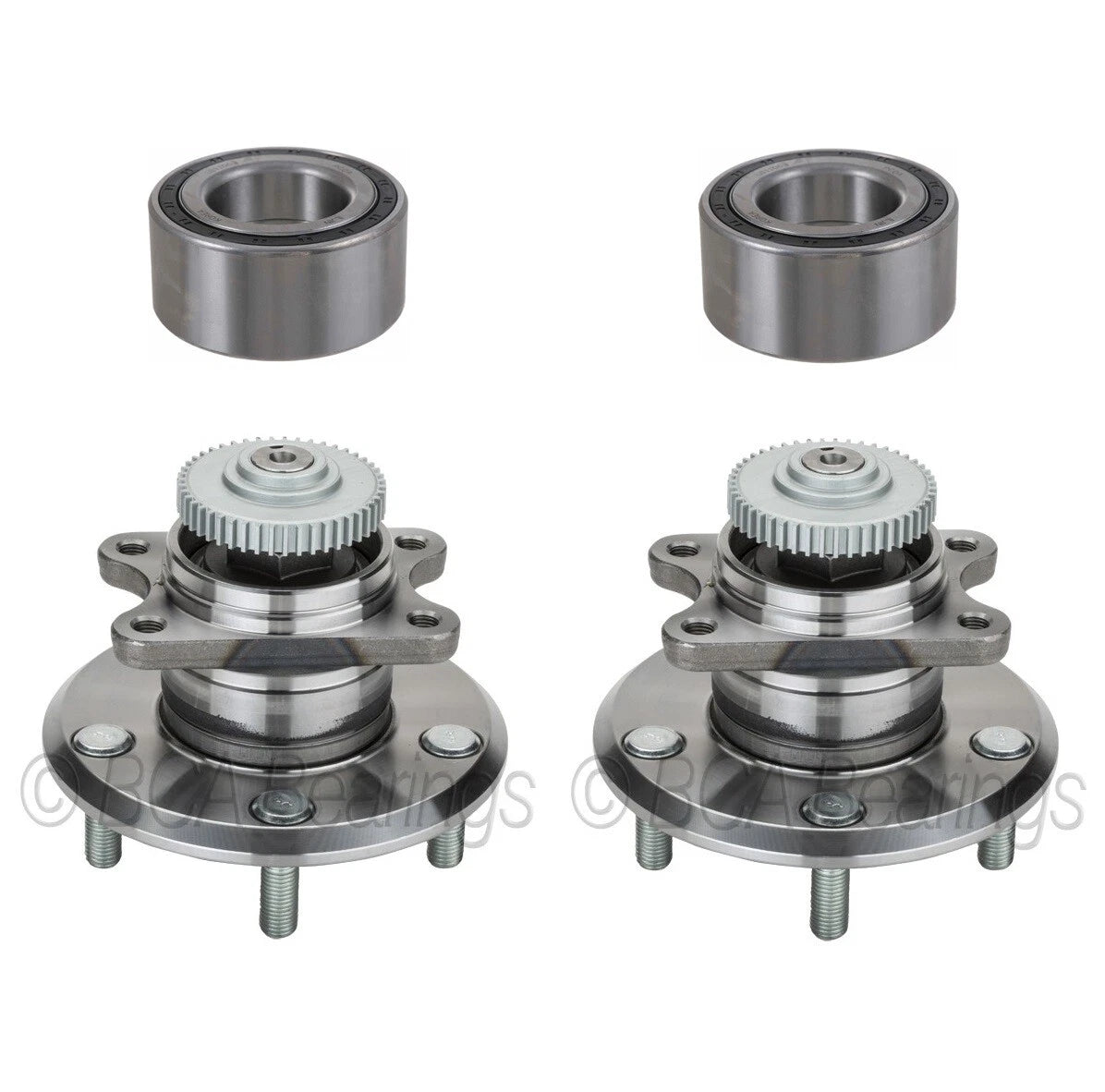 Set of 2 NTN Front Rear Wheel Bearings Hub Assemblies for Sonata Optima (FWD)