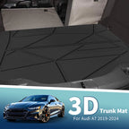 Flat Face Cargo Liner Rear Trunk Mat for Audi A7 S7 RS7 (2019–2024) TPE