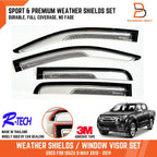 Silver Visor Shield Wind Deflector for Isuzu D-Max (2012-2019)