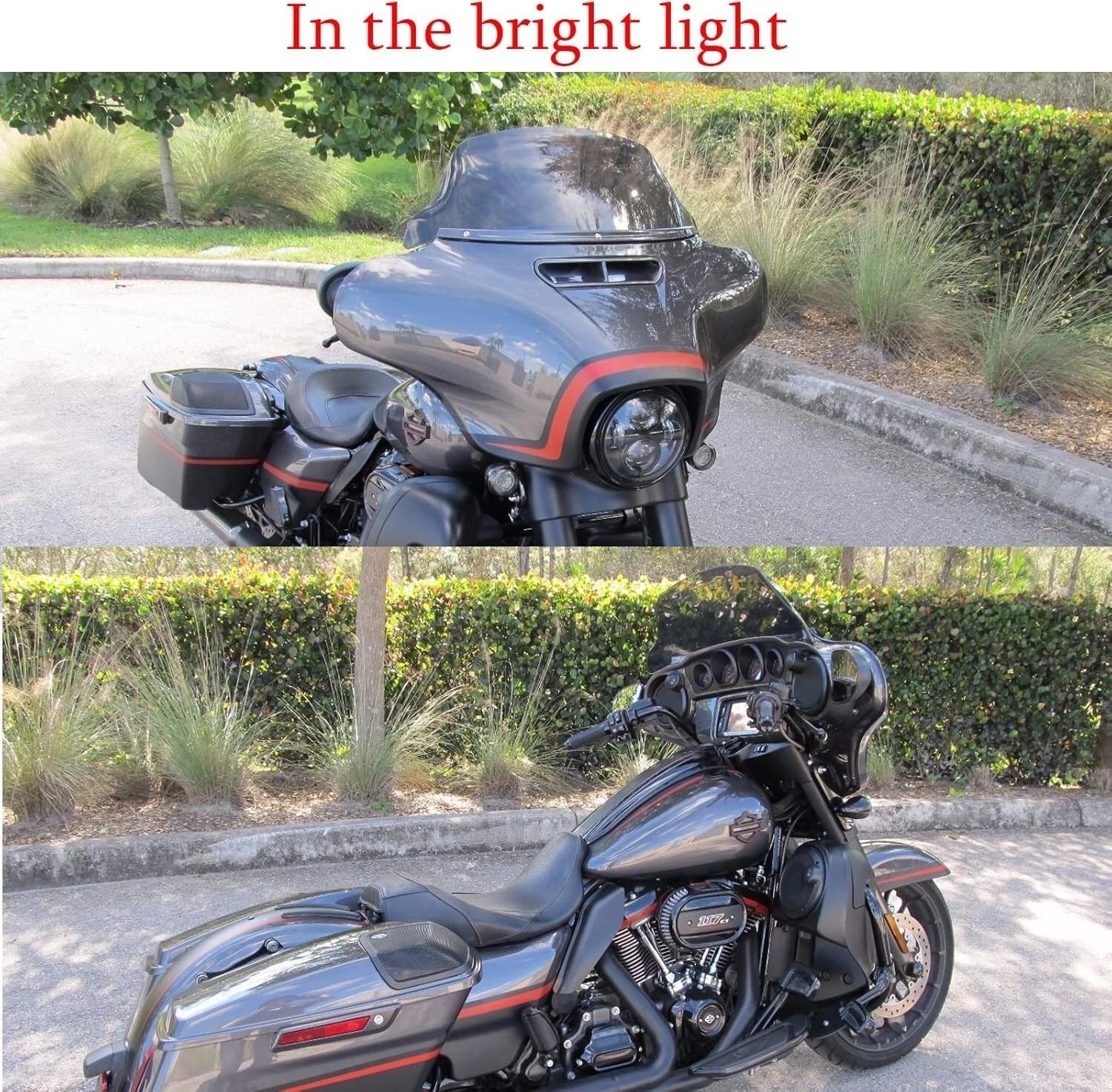10.5" Black Windscreen Windshield for Harley Touring Street Glide (2014-2022)