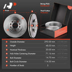 Disc Brake Rotors & Ceramic Pads for Ford Freestar (2004-2007)