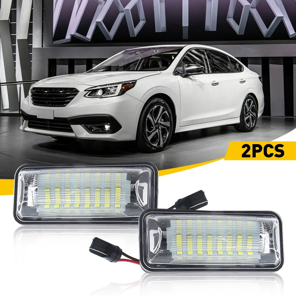 2Pc LED License Plate Light for Subaru WRX Legacy Forester (2013–2021)