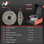 Rear Disc Brake Rotors & Ceramic Pads for Honda Civic (2017–2020)