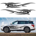 2X Flame Graphics Car Body Side Stickers for Universal Vehicles