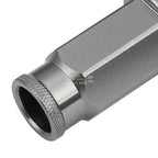 Set of 20 Open End M12x1.25 50mm Tall Gun Metal Universal Lug Nuts + Lock Key